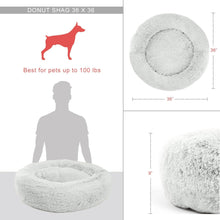 Load image into Gallery viewer, Calming Shag Vegan Fur Donut Cuddler - 36"x36" - WOW BRANDZ