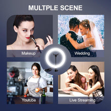Load image into Gallery viewer, Video Light Dimmable LED Selfie Ring Light USB ring lamp Photography Light with Phone Holder 2M tripod stand for Makeup Youtube - WOW BRANDZ