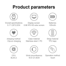 Load image into Gallery viewer, E18 Smart Band - Heart Rate Monitor, Sport Bracelet IP67 Waterproof Fitness Tracker - WOW BRANDZ