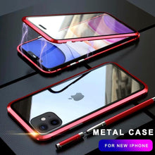 Load image into Gallery viewer, 360 Metal Case For iPhone 6 7 8 Plus X XR XS MAX Case Magnetic Luxury Shockproof Tempered Glass Cover For iPhone 11 Pro Max Case - WOW BRANDZ