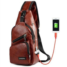 Load image into Gallery viewer, Cross-Chest Bag with USB Charging Socket - WOW BRANDZ