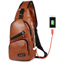 Load image into Gallery viewer, Cross-Chest Bag with USB Charging Socket - WOW BRANDZ