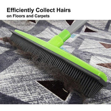 Load image into Gallery viewer, Miracle Broom 3-in-1 Bristles Sweeper Squeegee Scratch Free Bristle Broom for Pet Cat Dog Hair Carpet Hardwood Windows - WOW BRANDZ