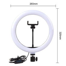 Load image into Gallery viewer, Video Light Dimmable LED Selfie Ring Light USB ring lamp Photography Light with Phone Holder 2M tripod stand for Makeup Youtube - WOW BRANDZ
