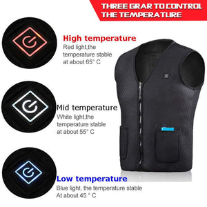 FLEXIBLE USB RECHARGEABLE INFRARED HEATING VEST - WOW BRANDZ