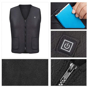 FLEXIBLE USB RECHARGEABLE INFRARED HEATING VEST - WOW BRANDZ