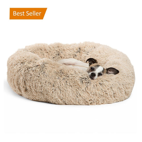 Calming Shag Vegan Fur Donut Cuddler - 23