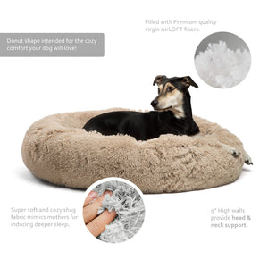 Calming Shag Vegan Fur Donut Cuddler -  36"x36" - WOW BRANDZ