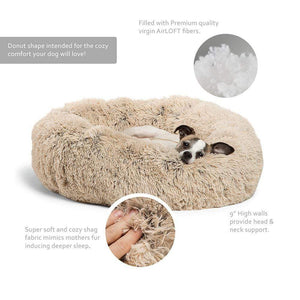 Calming Shag Vegan Fur Donut Cuddler - 23"x23" - WOW BRANDZ