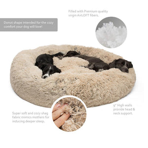 Calming Shag Vegan Fur Donut Cuddler - 45"x45" - WOW BRANDZ