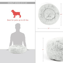 Load image into Gallery viewer, Calming Shag Vegan Fur Donut Cuddler - 23&quot;x23&quot; - WOW BRANDZ
