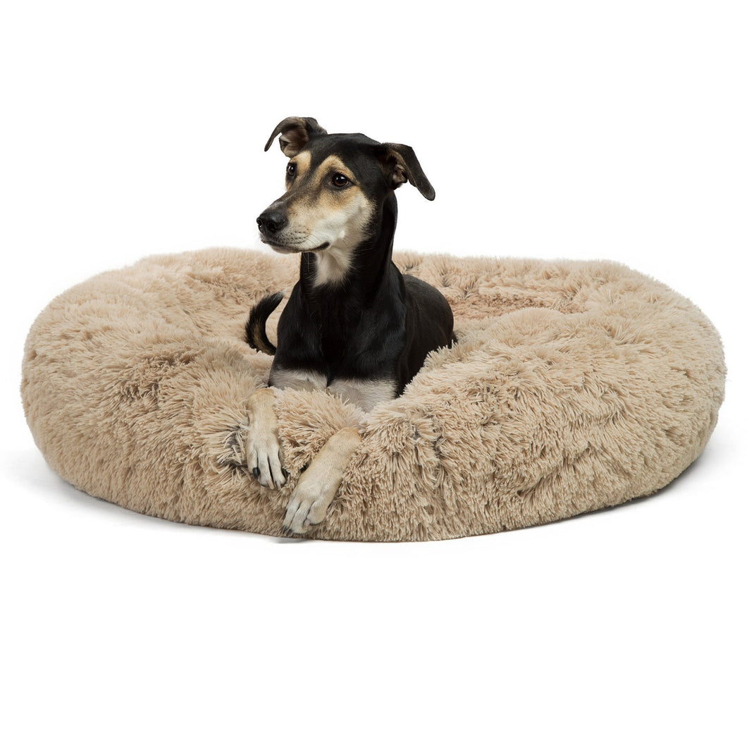 Calming Shag Vegan Fur Donut Cuddler -  36