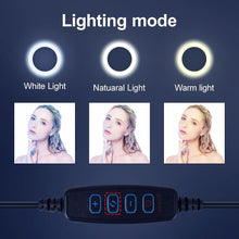 Load image into Gallery viewer, Video Light Dimmable LED Selfie Ring Light USB ring lamp Photography Light with Phone Holder 2M tripod stand for Makeup Youtube - WOW BRANDZ
