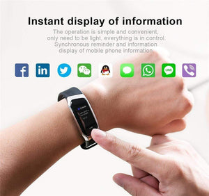 E18 Smart Band - Heart Rate Monitor, Sport Bracelet IP67 Waterproof Fitness Tracker - WOW BRANDZ