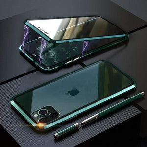 360 Metal Case For iPhone 6 7 8 Plus X XR XS MAX Case Magnetic Luxury Shockproof Tempered Glass Cover For iPhone 11 Pro Max Case - WOW BRANDZ