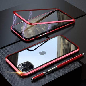 360 Metal Case For iPhone 6 7 8 Plus X XR XS MAX Case Magnetic Luxury Shockproof Tempered Glass Cover For iPhone 11 Pro Max Case - WOW BRANDZ