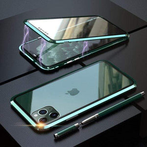 360 Metal Case For iPhone 6 7 8 Plus X XR XS MAX Case Magnetic Luxury Shockproof Tempered Glass Cover For iPhone 11 Pro Max Case - WOW BRANDZ