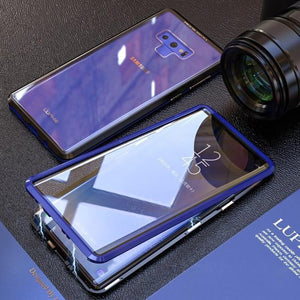 Case For Samsung Galaxy S8 Plus S8Plus S9 Note 9 8 Magnetic Metal Bumper Tempered Glass Cover For Samsung S8 Case coque - WOW BRANDZ