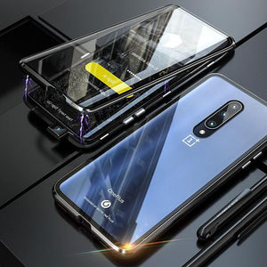 Magnetic Case For One plus 7 Pro Double Glass Oneplus7 7 Pro Case Full Protective Cover Front Tempered Glass screen Protector - WOW BRANDZ