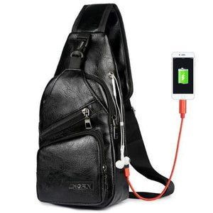 Cross-Chest Bag with USB Charging Socket - WOW BRANDZ