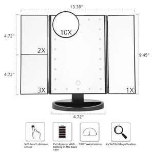 LED Touch Screen Makeup Mirror - WOW BRANDZ