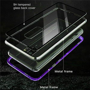 360° Magnetic Case For Samsung S10 Plus S9 Note 10 + Double Sided Tempered Glass - WOW BRANDZ