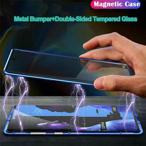 360° Magnetic Case For Samsung S10 Plus S9 Note 10 + Double Sided Tempered Glass - WOW BRANDZ