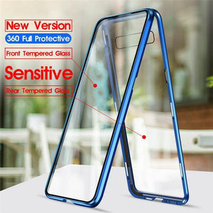 360° Magnetic Case For Samsung S10 Plus S9 Note 10 + Double Sided Tempered Glass - WOW BRANDZ