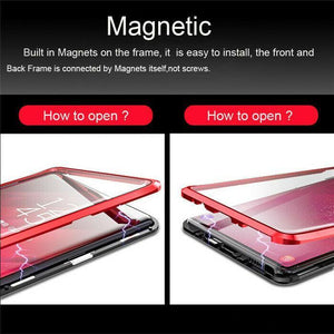 360° Magnetic Case For Samsung S10 Plus S9 Note 10 + Double Sided Tempered Glass - WOW BRANDZ