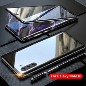 360° Magnetic Case For Samsung S10 Plus S9 Note 10 + Double Sided Tempered Glass - WOW BRANDZ